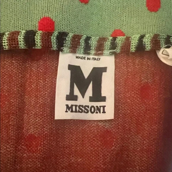 Missoni Green and Red Polka Dot A-Line Skirt - Picture 4 of 6